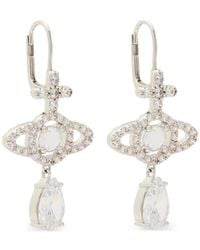 Vivienne Westwood - Embellished Hoop Earrings - Lyst