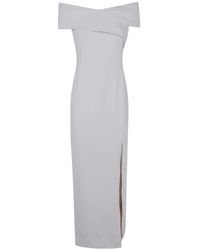Ralph Lauren - Off-Shoulder Side-Slit Midi Dress - Lyst