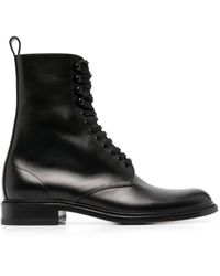 Saint Laurent - Lace-up 35mm Leather Boots - Lyst