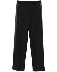 McQueen - Satin-Trim Tailored Trousers - Lyst