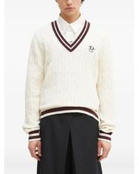 Fred Perry - Pullover mit Zopfmuster - Lyst