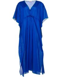 Eres - Katoenen Midi-jurk Met V-hals - Lyst
