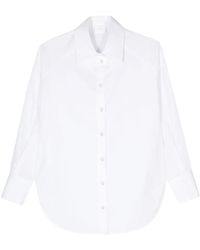 ..,merci - Chemise En Popeline À Col Italien - Lyst
