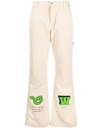 Off-White c/o Virgil Abloh - Logo-Appliqué Straight-Leg Jeans - Lyst