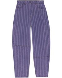 Ganni - Striped Starry Jeans - Lyst