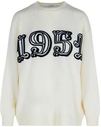 Max Mara - Logo-Embellishment Crew-Neck Sweater - Lyst