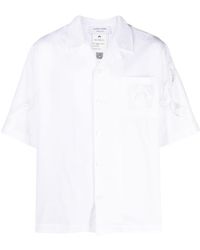 Marine Serre - Lace-trim Cotton Shirt - Unisex - Cotton - Lyst