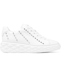 Jimmy Choo - Diamond Light Maxi Leather Low-top Trainers - Lyst