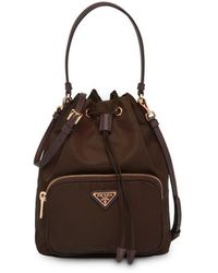 prada bucket bolsa red