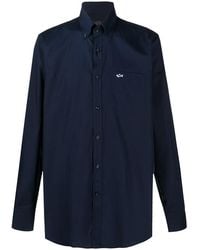 Paul & Shark - Logo Embroidered Button-Down Shirt - Lyst
