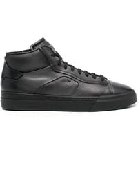Santoni - High-Top-Sneakers Aus Leder - Lyst