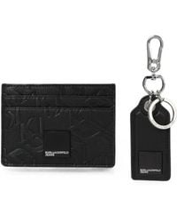 KARL LAGERFELD - Box Logo Card Holder & Keychain Gift Set - Lyst