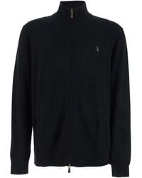 Polo Ralph Lauren - Vest Met Col En Borduurwerk - Lyst