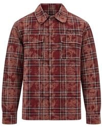 Daily Paper - Check-Print Acid-Wash Shirt - Lyst