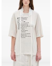 Ann Demeulemeester - Text-print Crew-neck T-shirt - Lyst