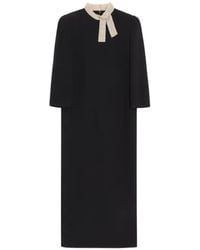 Valentino Garavani - Cady Couture Embroidered Dress - Lyst