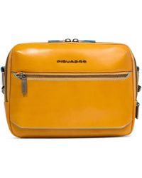 Piquadro - Pocket Leather Messenger Bag - Lyst