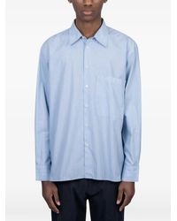 Universal Works - Square-Pocket Striped Shirt - Lyst