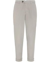 Brunello Cucinelli - Gabardine Garment Dyed Pants - Lyst
