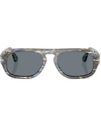 Persol - Po3369S Tortoiseshell-Effect Rectangle-Frame Sunglasses - Lyst