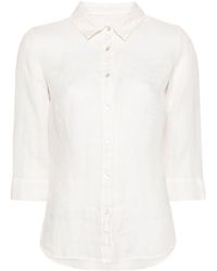 120% Lino - Three-quarter Sleeve Linen Shirt - Lyst