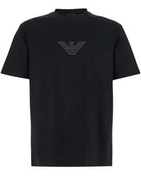 Emporio Armani - Logo Cotton T-Shirt - Lyst