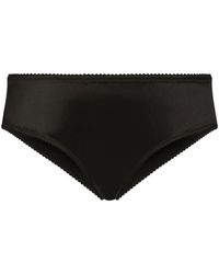 Dolce & Gabbana - Mid-Rise Satin Briefs - Lyst