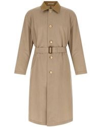 AURALEE - Belted Coat - Lyst