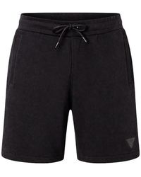 Guess - Logo-Patch Drawstring Track Shorts - Lyst