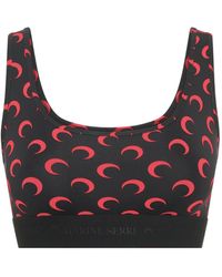 Marine Serre - Crescent Moon-Print Sports Bra - Lyst