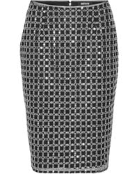 ROTATE BIRGER CHRISTENSEN - Beaded-Embellishment Midi Skirt - Lyst