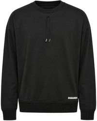 DSquared² - Logo-Print Ribbed-Trim T-Shirt - Lyst