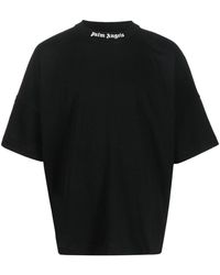 Palm Angels T-shirt Met Logoprint - Zwart