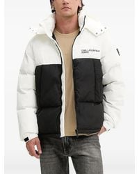 KARL LAGERFELD - Hooded Puffer Jacket - Lyst