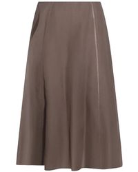 Brunello Cucinelli - Flared Midi Skirt - Lyst