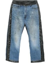 Needles - Jeans Con Bordo A Contrasto - Lyst