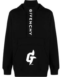 Givenchy - Logo-Print Cotton Hoodie Sweatshirt - Lyst
