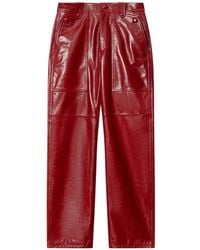 Isabel Marant - Pantalon En Cuir À Taille Haute Valka - Lyst