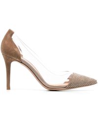 Gianvito Rossi - Zapatos Plexi con puntera en punta y tacón de 85mm - Lyst