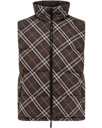 Burberry - Gilet Matelassé À Carreaux - Lyst