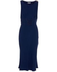 Elisabetta Franchi - Robe En Jersey À Coupe Mi-Longue - Lyst