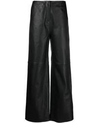 TOTEME - Tirago Straight-Leg Leather Trousers - Lyst