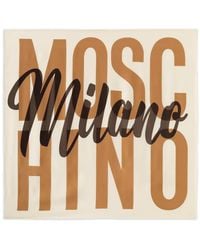 Moschino - Logo-Print Silk Scarf - Lyst
