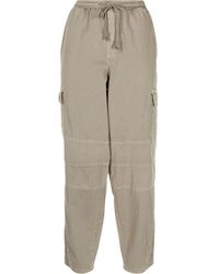 Twinset Cotton Pantalone Cargo in Black | Lyst