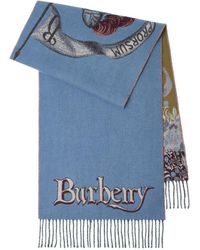 Burberry - Knight Portrait Cashmere Scarf - Lyst