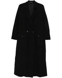 Rundholz - Frayed Double-Breasted Coat - Lyst