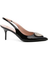 Love Moschino - 80mm Crystal-embellished Leather Pumps - Lyst