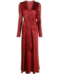 Alberta Ferretti - Bow-Detail Draped Gown - Lyst