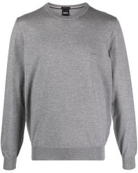 BOSS - Fine-Knit Virgin Wool Jumper - Lyst