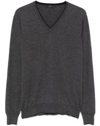 Fay - Virgin Wool V-Neck Sweater - Lyst